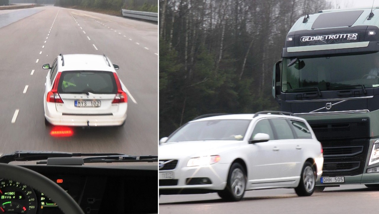 Volvo FH demonstrira kočioni sistem za vanredne situacije